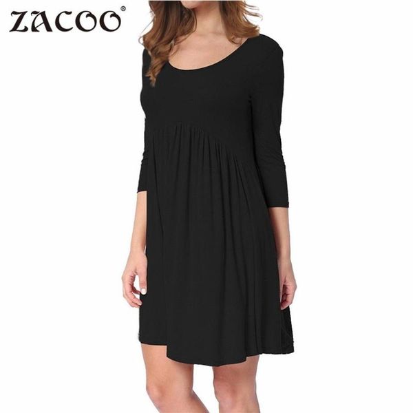 casual dresses zacoo women 2021 plus size 3/4 sleeve scoop neck pleated loose short dress fashion simple solid spring autumn zk35, Black;gray
casual dresses zacoo women 2021 plus size 3/4 sleeve scoop neck pleated loose short dress fashion simple solid spring autumn zk35, Black;gray