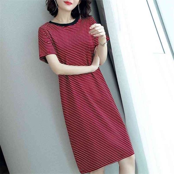 summer women dresses casual short sleeve o-neck striped plus size loose straight tshirt female solid midi cotton 210522, Black;gray
summer women dresses casual short sleeve o-neck striped plus size loose straight tshirt female solid midi cotton 210522, Black;gray