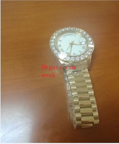 classic mens watches roman bigger diamond bezel black red white dial chest 41mm automatic sapphire glass 18k gold steel bracelet luxury men&, Slivery;brown
classic mens watches roman bigger diamond bezel black red white dial chest 41mm automatic sapphire glass 18k gold steel bracelet luxury men&, Slivery;brown