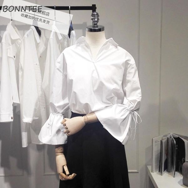 women's blouses & shirts women spring summer chic korean style all-match elegant kawaii thin solid bow lantern sleeve womens, White
women's blouses & shirts women spring summer chic korean style all-match elegant kawaii thin solid bow lantern sleeve womens, White