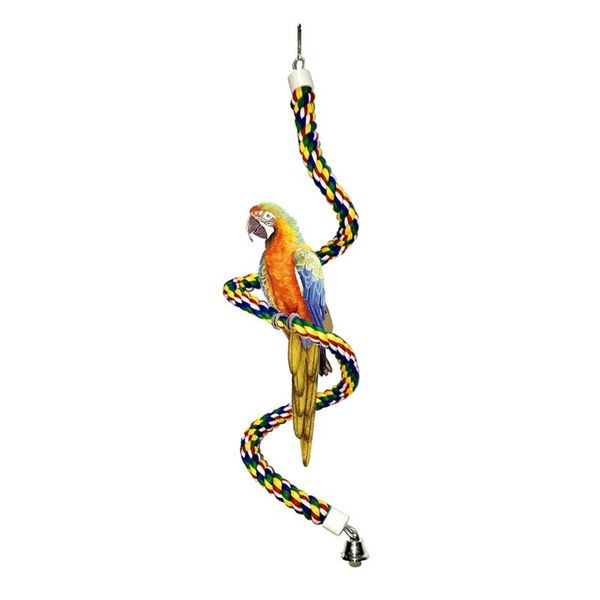 other bird supplies cage swing climbing toys parrot colorful cotton rope perch chew rotary stand bar with bells# a 
other bird supplies cage swing climbing toys parrot colorful cotton rope perch chew rotary stand bar with bells# a
