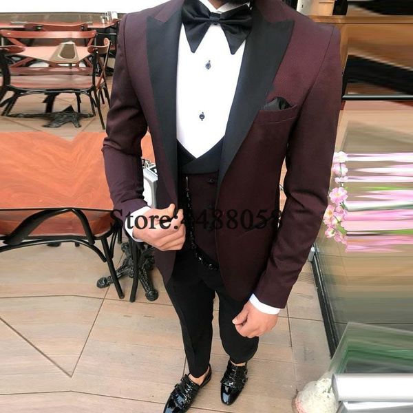 men's suits & blazers groomsmen black shawl lapel groom suit tuxedos wine red/white/black men wedding man blazer (jacket+pants+tie+vest
men's suits & blazers groomsmen black shawl lapel groom suit tuxedos wine red/white/black men wedding man blazer (jacket+pants+tie+vest