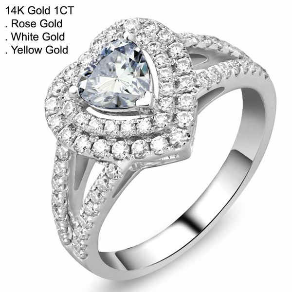cluster rings 14k white gold 1 moissanite diamond ring women heart luxury 2 laps wedding party engagement anniversary ct d color, Golden;silver
cluster rings 14k white gold 1 moissanite diamond ring women heart luxury 2 laps wedding party engagement anniversary ct d color, Golden;silver