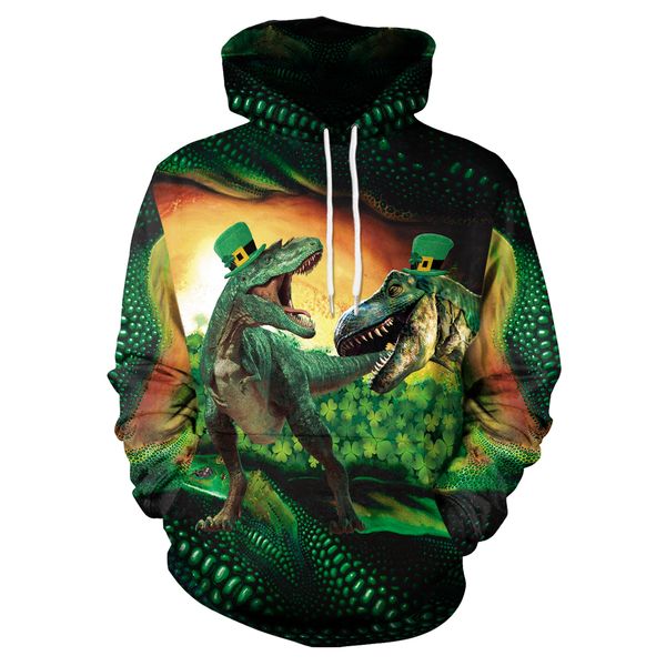 couple hoodie long sleeve velociraptor pattern clover printing leisure spring and autumn trend, Black
couple hoodie long sleeve velociraptor pattern clover printing leisure spring and autumn trend, Black