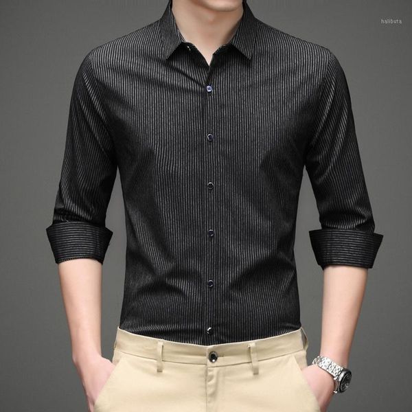 men's casual shirts shirt 2021 summer fashion trend handsome simple striped pointed collar business youth non-iron slim, White;black
men's casual shirts shirt 2021 summer fashion trend handsome simple striped pointed collar business youth non-iron slim, White;black