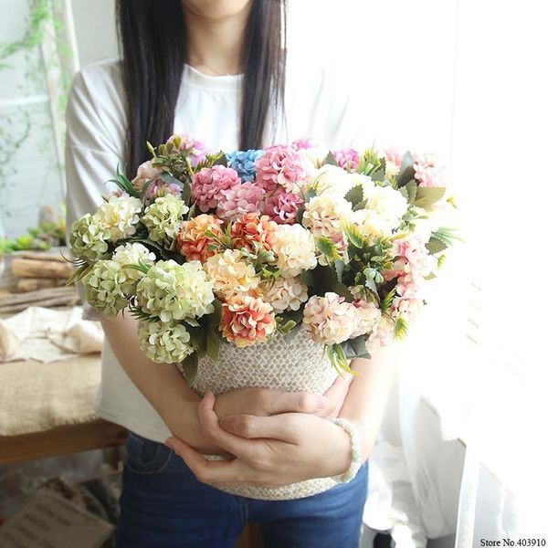 decorative flowers & wreaths 10 heads hydrangea artificial fake flower small bouquet for wedding party home year decoration silk
decorative flowers & wreaths 10 heads hydrangea artificial fake flower small bouquet for wedding party home year decoration silk