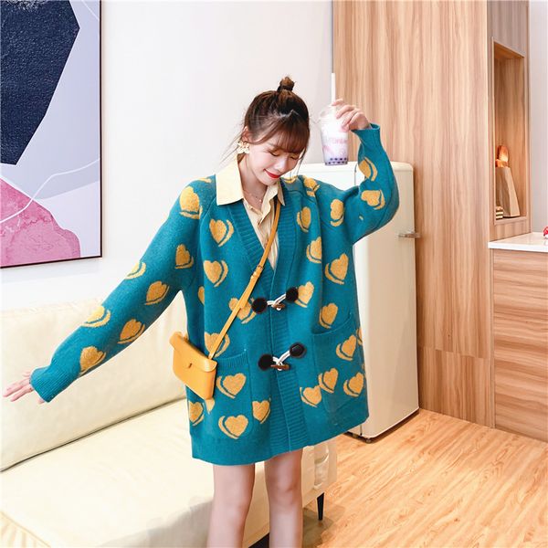 coat autumn and winter buckle love woman's nightgown big size loose mid-length sweet student sweater, Tan;black
coat autumn and winter buckle love woman's nightgown big size loose mid-length sweet student sweater, Tan;black
