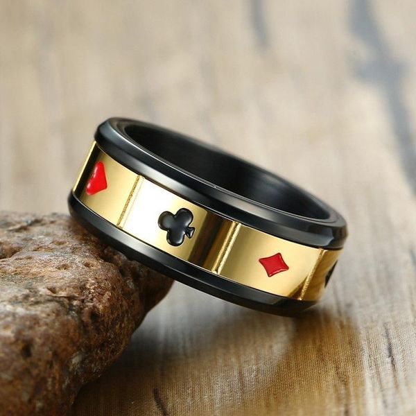 cluster rings european and american style men's poker suit personality trend punk hip hop ring gift jewelry wholesale, Golden;silver
cluster rings european and american style men's poker suit personality trend punk hip hop ring gift jewelry wholesale, Golden;silver