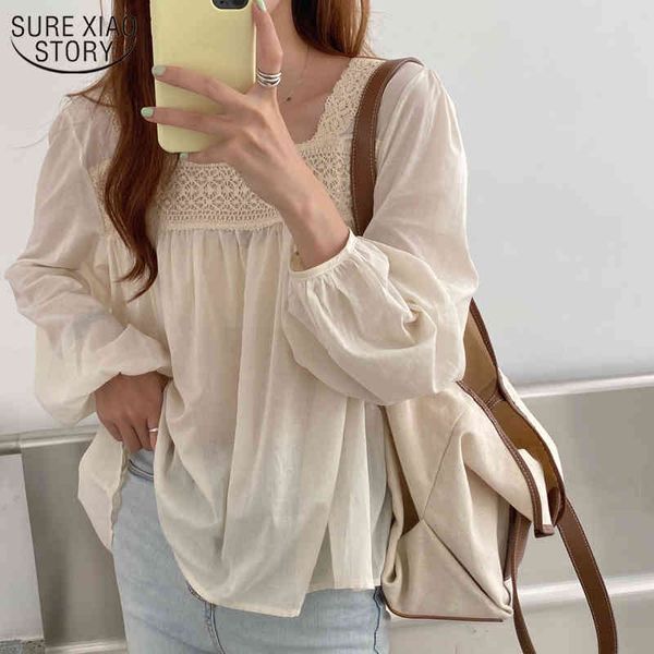 autumn blouse women solid color long sleeve french puff lace shirts woman vintage fashion blouses 10319 210508, White
autumn blouse women solid color long sleeve french puff lace shirts woman vintage fashion blouses 10319 210508, White