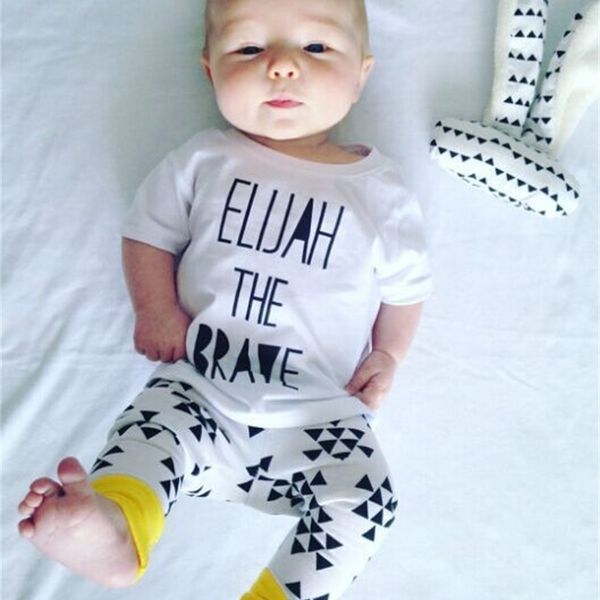 ins 0-2 year old children suit summer printed triangle pants, White
ins 0-2 year old children suit summer printed triangle pants, White