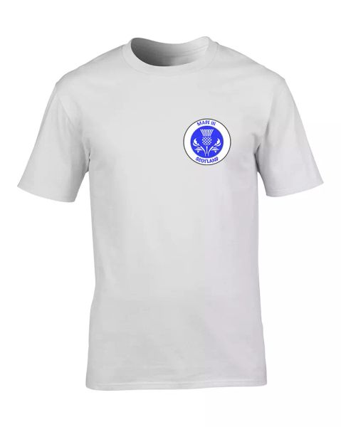 MADE IN SCOTLAND- Scottish National Pride Badge Youth Tshirt, White;black 
MADE IN SCOTLAND- Scottish National Pride Badge Youth Tshirt, White;black