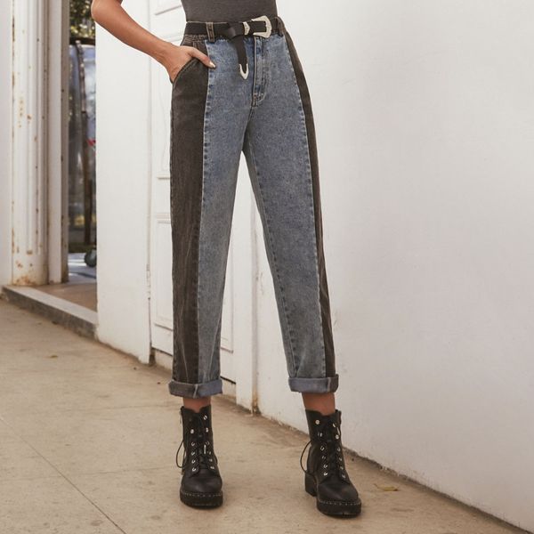 women's jumpsuits & rompers straight female jeans spring fall fashion contrast all-match straight leg casual loose waist high denim pan, Black;white
women's jumpsuits & rompers straight female jeans spring fall fashion contrast all-match straight leg casual loose waist high denim pan, Black;white