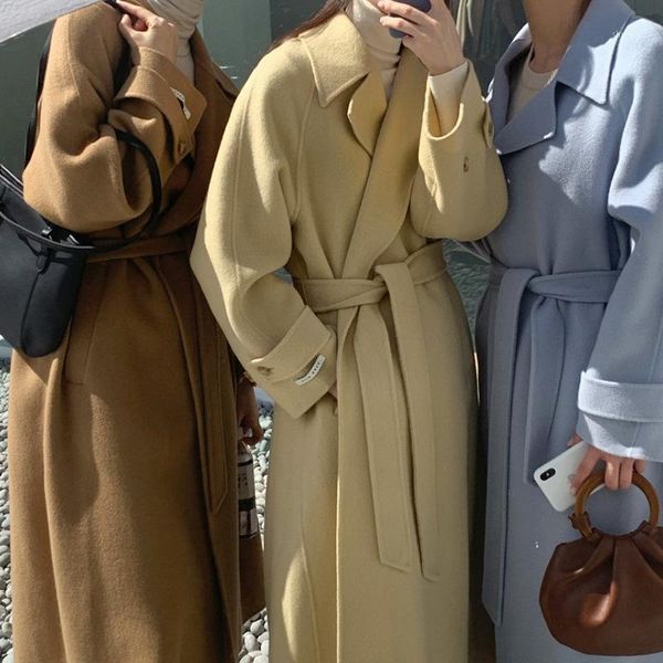 women's wool & blends vintage long jacket woman thicken khaki chic autumn winter oversized long-sleeve coats women pocket korean busine, Black
women's wool & blends vintage long jacket woman thicken khaki chic autumn winter oversized long-sleeve coats women pocket korean busine, Black