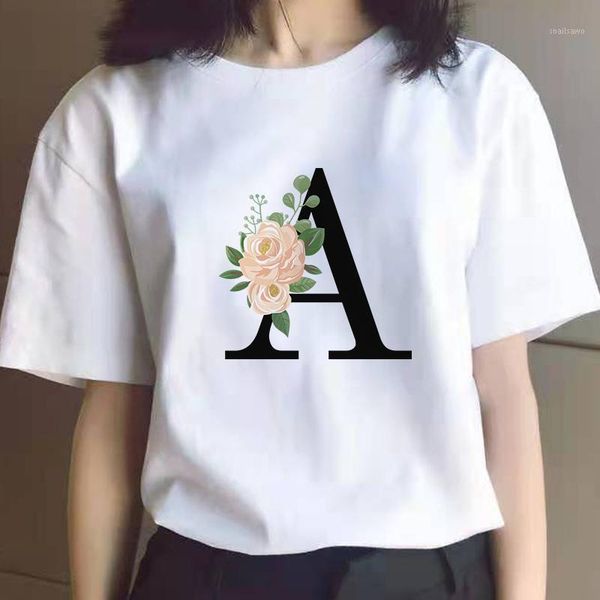women's t-shirt 626 letters flowers combination printing flower letter font a b c d e f g short sleeve clothes, White
women's t-shirt 626 letters flowers combination printing flower letter font a b c d e f g short sleeve clothes, White