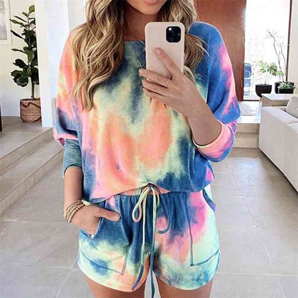 fashion jumpsuit bodysuit women tie-dye printed fashion home casual shorts suit women two piece playsuits print two 210508, White
fashion jumpsuit bodysuit women tie-dye printed fashion home casual shorts suit women two piece playsuits print two 210508, White