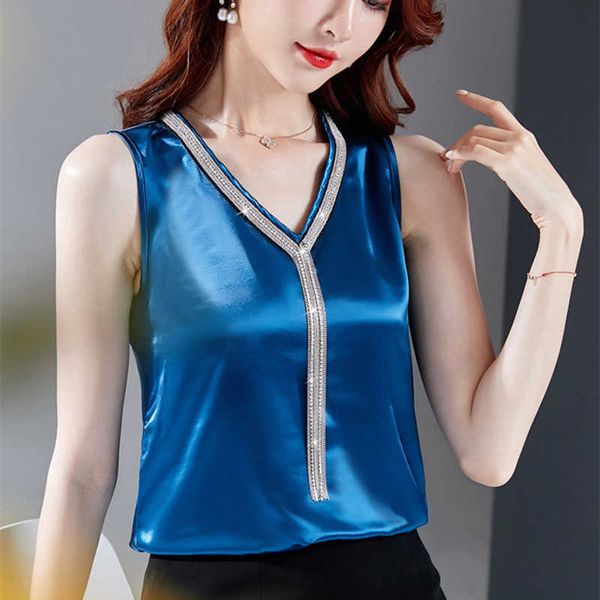 korean fashion women silk blouses satin v-neck plus size woman solid sleeveless blouse tassel 210604, White
korean fashion women silk blouses satin v-neck plus size woman solid sleeveless blouse tassel 210604, White