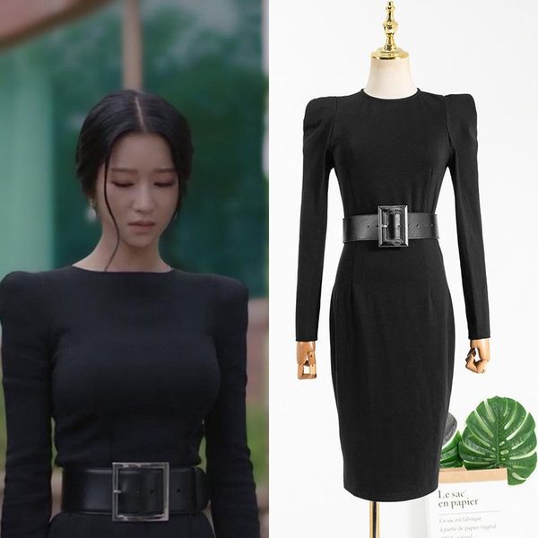 kpop seo yea ji same autumn fashion slim long sleeved pencil dress women korean office elegant simple o-neck high waist dresses casual, Black;gray
kpop seo yea ji same autumn fashion slim long sleeved pencil dress women korean office elegant simple o-neck high waist dresses casual, Black;gray