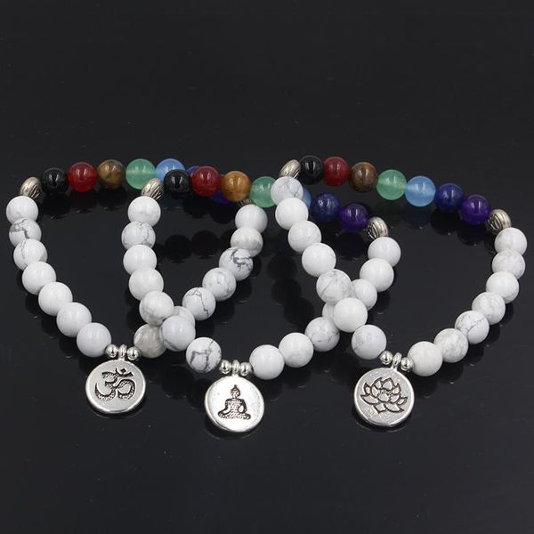 charm bracelets design 7 chakra really howlite stone bracelet wrist mala beads lotus yogi gift buddhist healing, Golden;silver
charm bracelets design 7 chakra really howlite stone bracelet wrist mala beads lotus yogi gift buddhist healing, Golden;silver
