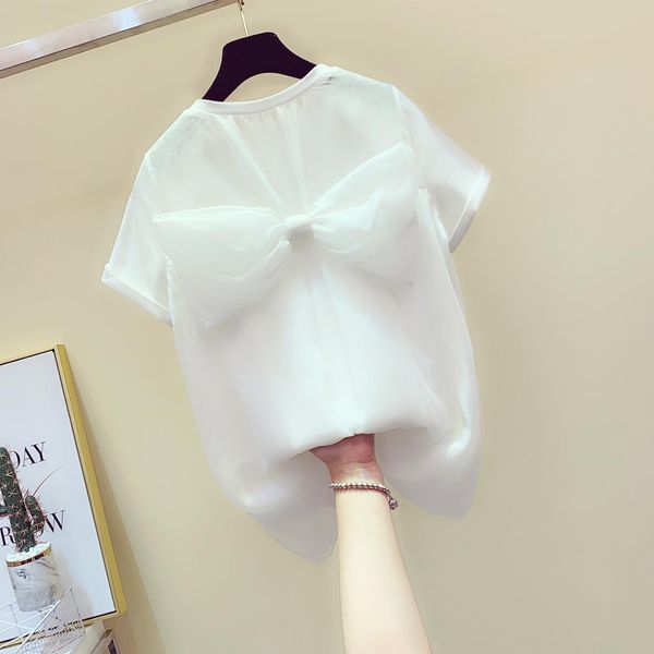 bow summer fashion short sleeve womens t shirts polyester back splice mesh white black student
bow summer fashion short sleeve womens t shirts polyester back splice mesh white black student