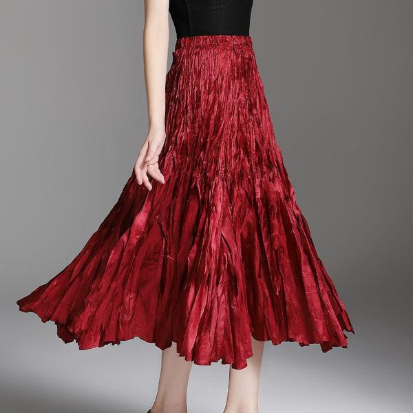 skirts mevgo 2021 woman red vintage pleated plus size high waist draped elegant ladies fold skirt female retro hd2718, Black
skirts mevgo 2021 woman red vintage pleated plus size high waist draped elegant ladies fold skirt female retro hd2718, Black