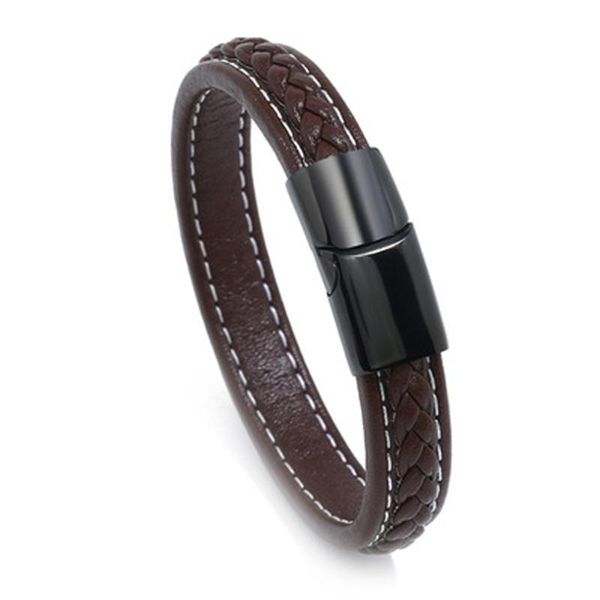 charm bracelets all-match product simple trend men and women leather stainless steel magnetic bracelet woven imitation cowhide, Golden;silver
charm bracelets all-match product simple trend men and women leather stainless steel magnetic bracelet woven imitation cowhide, Golden;silver