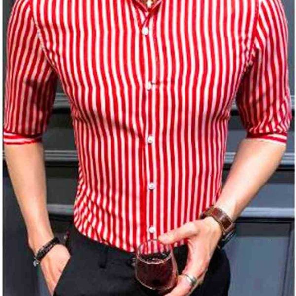 men's casual shirts sleeve clothes mens spring striped fashion designer boy lapel neck fsml, White;black
men's casual shirts sleeve clothes mens spring striped fashion designer boy lapel neck fsml, White;black