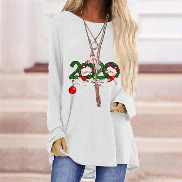 women's shirt christmas loose elastic party clothes round neck snowman santa printed pullover womens and blouses & shirts, White
women's shirt christmas loose elastic party clothes round neck snowman santa printed pullover womens and blouses & shirts, White