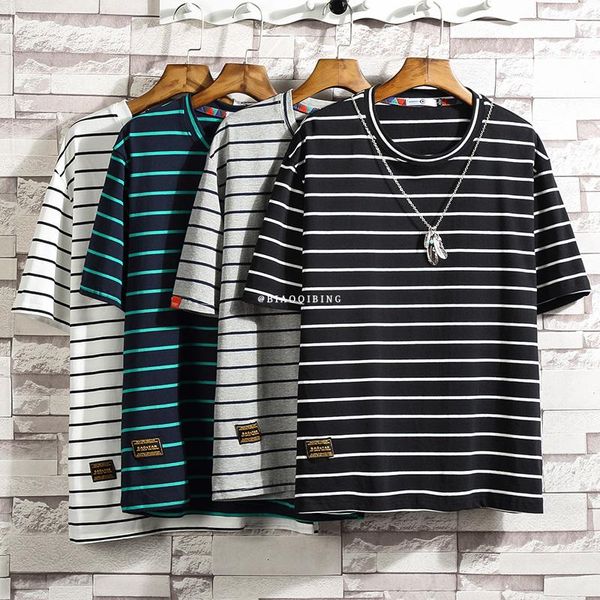 men's t-shirts fashion short sleeves casual o neck t-shirt black striped cotton 2021 summer clothes tees tshirt oversize m-5xl, White;black
men's t-shirts fashion short sleeves casual o neck t-shirt black striped cotton 2021 summer clothes tees tshirt oversize m-5xl, White;black