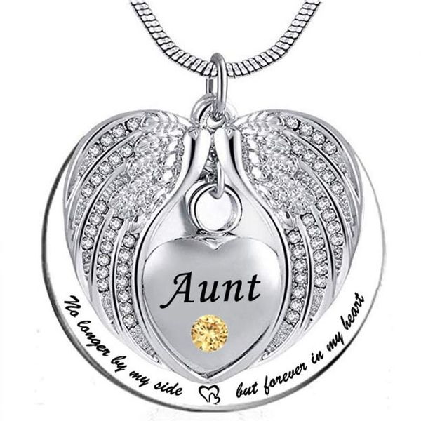 pendant necklaces no longer by my side but forever in heart aunt cremation ashes urn stainless steel waterproof necklace, Silver
pendant necklaces no longer by my side but forever in heart aunt cremation ashes urn stainless steel waterproof necklace, Silver