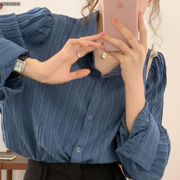 women casual loose solid shirt blouses ladies elegant workwear blusas turn-down collar single-breasted shirts women's &, White
women casual loose solid shirt blouses ladies elegant workwear blusas turn-down collar single-breasted shirts women's &, White
