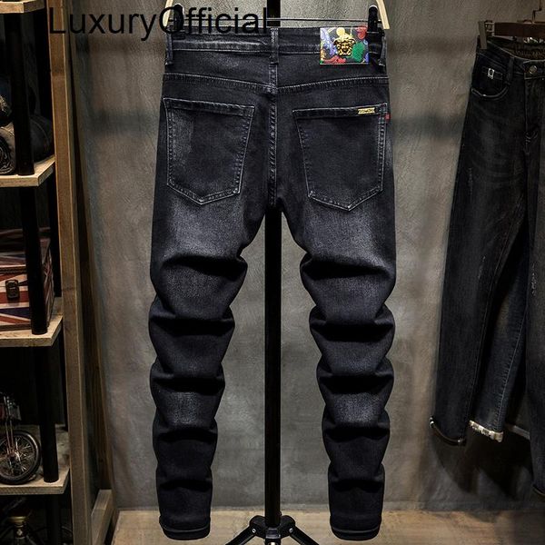 men's jeans autumn fashion brand high-end light luxury slim fit small foot long pants elastic, Blue
men's jeans autumn fashion brand high-end light luxury slim fit small foot long pants elastic, Blue
