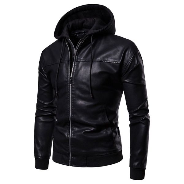 leather jackets new arrival hooded leather jacket for men in autumn and winter, Black;brown
leather jackets new arrival hooded leather jacket for men in autumn and winter, Black;brown
