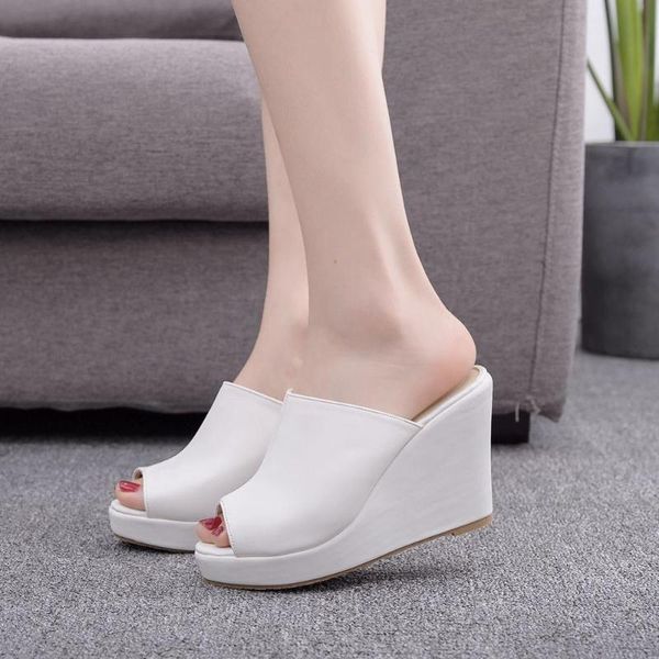 slippers summer casual outdoor shoes women open toe high heels 9.5cm dress pump slides woman wedges lazy beach, Black
slippers summer casual outdoor shoes women open toe high heels 9.5cm dress pump slides woman wedges lazy beach, Black