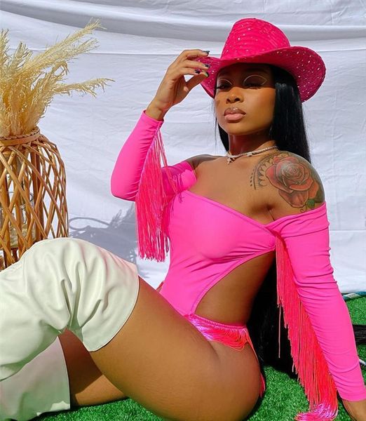 tassel backless bodysuit womens jumpsuits off shoulder long sleeve summer beach swimwear fashion bathing suits, Black;white
tassel backless bodysuit womens jumpsuits off shoulder long sleeve summer beach swimwear fashion bathing suits, Black;white