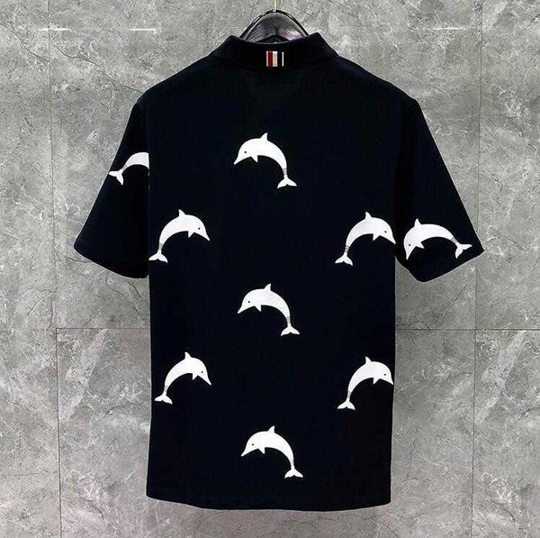 men's polos 2021 fashion brand shirts men women casual slim cotton shirt summer short sleeve dolphin pattern clothing, White;black
men's polos 2021 fashion brand shirts men women casual slim cotton shirt summer short sleeve dolphin pattern clothing, White;black