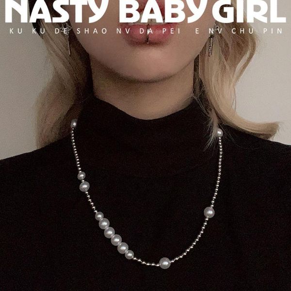imitation pearl necklace online celebrity retro mosaic joker design men and women lock jewelry xl461 chains, Silver
imitation pearl necklace online celebrity retro mosaic joker design men and women lock jewelry xl461 chains, Silver