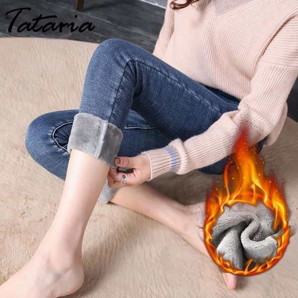 tataria high waist women's winter jeans for women warm with fleece skinny female denim stretch blue velvet pants
tataria high waist women's winter jeans for women warm with fleece skinny female denim stretch blue velvet pants