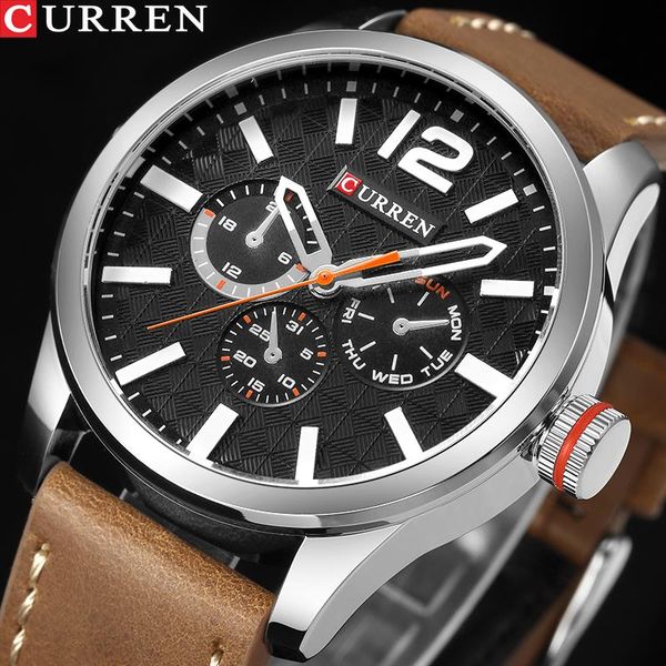 wristwatches fashion sports watches curren men waterproof wristwatch casual male clock leather strap watch relojes para hombre, Slivery;brown
wristwatches fashion sports watches curren men waterproof wristwatch casual male clock leather strap watch relojes para hombre, Slivery;brown