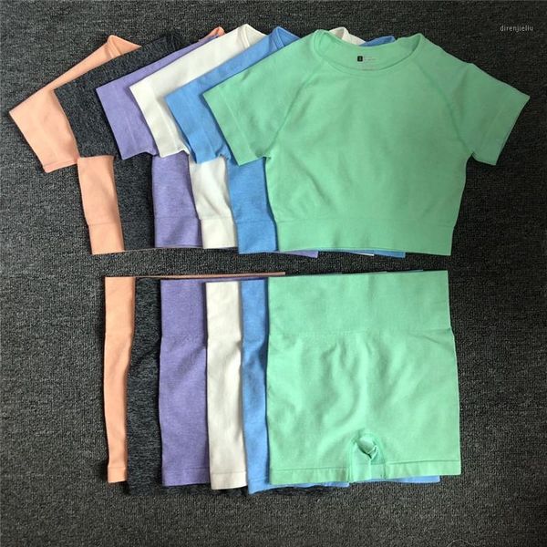 yoga outfits 2 pcs/set women short sleeve high waist shorts sportswear set vital seamless sport suit gym clothing fitness crop shirt1, White;red
yoga outfits 2 pcs/set women short sleeve high waist shorts sportswear set vital seamless sport suit gym clothing fitness crop shirt1, White;red