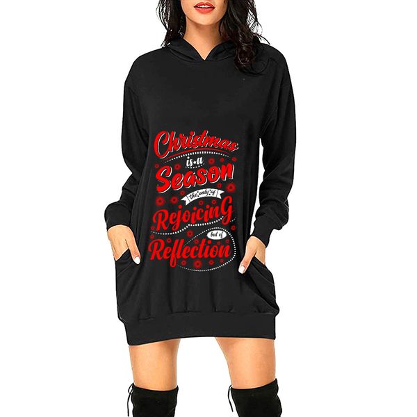 women hoodie dress autumn winter female christmas pattern printing long sleeve loose casual sport street wear hip hop style thick medium len, Black
women hoodie dress autumn winter female christmas pattern printing long sleeve loose casual sport street wear hip hop style thick medium len, Black