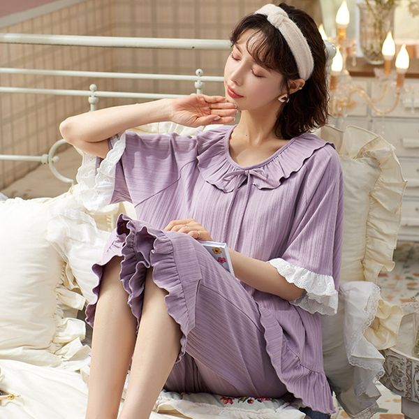 women's sleepwear ins net red sweet home clothes casual loose short sleeve pyjamas women pure cotton pajamas set student's nightwe, Black;red
women's sleepwear ins net red sweet home clothes casual loose short sleeve pyjamas women pure cotton pajamas set student's nightwe, Black;red