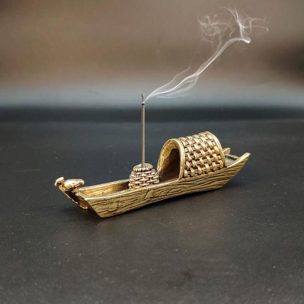 fragrance lamps chinese vintage copper decoration mini boat incense burner tea ornaments fishing bird statue ceremony crafts home decor
fragrance lamps chinese vintage copper decoration mini boat incense burner tea ornaments fishing bird statue ceremony crafts home decor