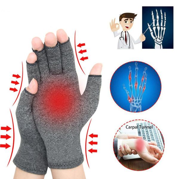 pair compression arthritis gloves premium arthritic joint pain relief hand therapy open fingers wrist support, Black;red
pair compression arthritis gloves premium arthritic joint pain relief hand therapy open fingers wrist support, Black;red