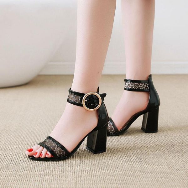big size 34-43 summer fashion women buckle mesh front & rear strap peep toe heel sandals 4 colors, Black
big size 34-43 summer fashion women buckle mesh front & rear strap peep toe heel sandals 4 colors, Black