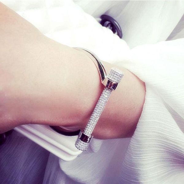 bangle classic ladies girls rhinstone alloy retro designered silver plated bracelet jewelry gift, Black
bangle classic ladies girls rhinstone alloy retro designered silver plated bracelet jewelry gift, Black