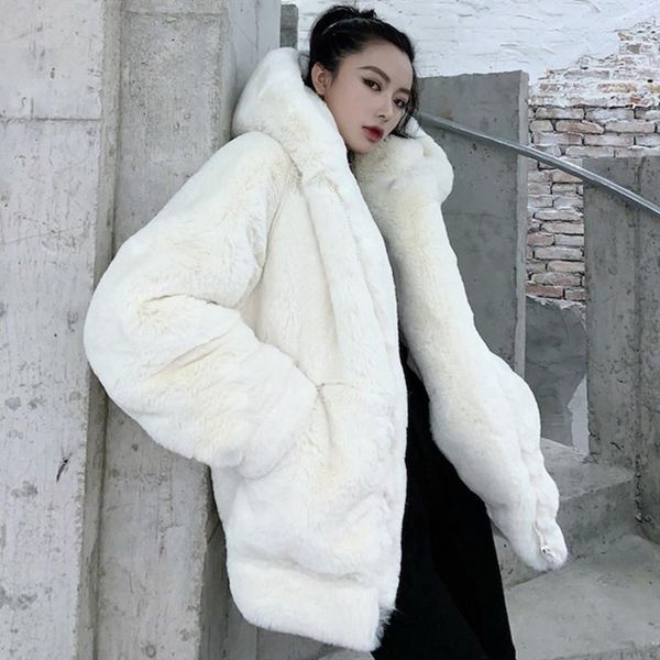 women's fur & faux coat from artificial fluffy hooded crop women winter streetwear drop shoulder going out outerwear fake jacket, Black
women's fur & faux coat from artificial fluffy hooded crop women winter streetwear drop shoulder going out outerwear fake jacket, Black
