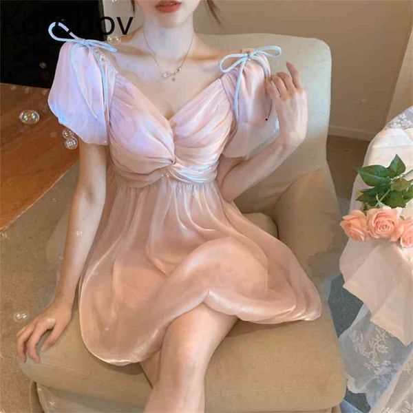korobov new sweet v neck mesh dress vintage elegant korean female dresses high waist a-line bow party vestidos 210430, Black;gray
korobov new sweet v neck mesh dress vintage elegant korean female dresses high waist a-line bow party vestidos 210430, Black;gray