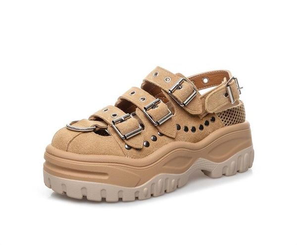 chunky snandals shoes women genuine leather rivet fashion casual summer for woman platform sandals metal buckle, Black
chunky snandals shoes women genuine leather rivet fashion casual summer for woman platform sandals metal buckle, Black