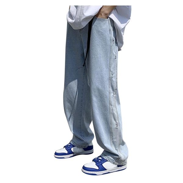 men's pants spring autumn fashion loose solid breathable jeans street wide leg design soft trousers daily accessories, Black
men's pants spring autumn fashion loose solid breathable jeans street wide leg design soft trousers daily accessories, Black