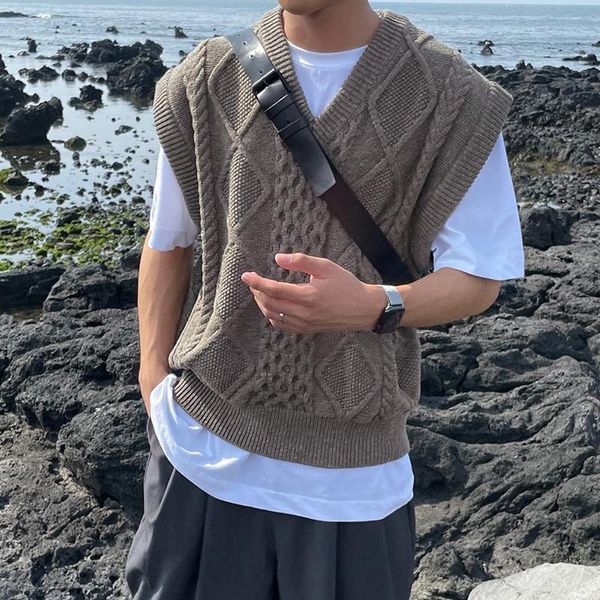men's vests autumn winter sweater vest men warm fashion retro knitted pullover korean loose sleeveless mens jumper clothes m-xl, Black;white
men's vests autumn winter sweater vest men warm fashion retro knitted pullover korean loose sleeveless mens jumper clothes m-xl, Black;white